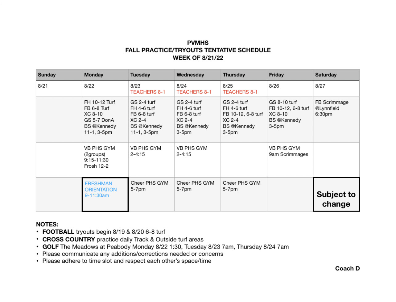 Fall22Sports Peabody Public Schools
