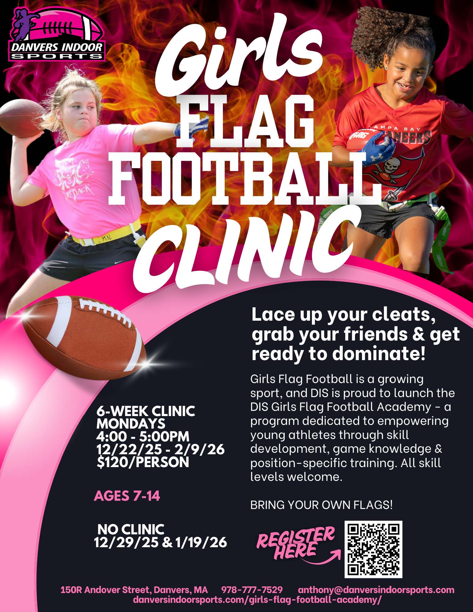 DIS Girls-Flag-Football-Flyer December 2025 : Peabody Public Schools